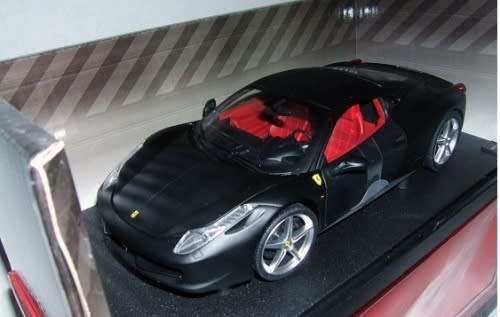 Ferrari 458 Italia flatback 2010 matte-black 1/18 HotWheels NEW+boxed   #8388 instant wheels