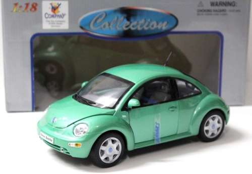 Volkswagen NEW Beetle 1998 light green metallic 1/18 Welly NEW+boxed  #8525 instant wheels