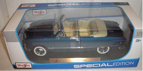 Ford 1949 open Convertible blue 1/18 Maisto Special Edition NEW #8529 instant wheels