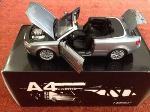 Audi A4 cabriolet 2009 silver 1/18 NOREV NEW+boxed  #8612 instant wheels