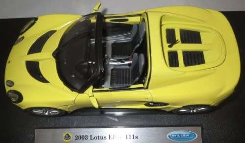 Lotus Elise 111S 1998 yellow 1/18 Welly NEW+boxed #8787 instant wheels