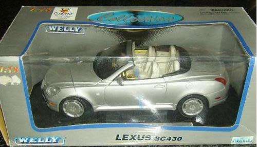 Lexus SC430 open convertible silver 2005 1/18 Welly NEW+boxed  #8845 instant wheels
