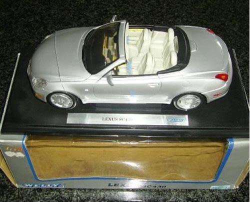 Lexus SC430 open convertible silver 2005 1/18 Welly NEW+boxed  #8845 instant wheels
