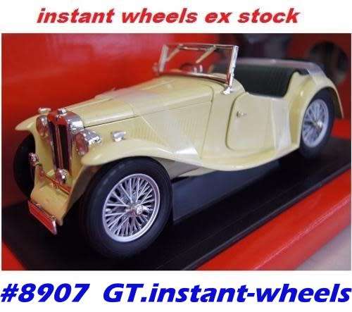 MG TC Midget Roadster 1947 cream 1/18 RdSignature NEW+boxed FREE shipping #8907 instant wheels