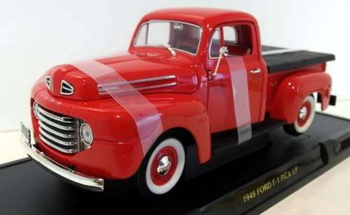 Ford F-1 Pick Up 1948 red w.bak-cover 1/18 Road Signature NEW+boxed  #8976 instant wheels