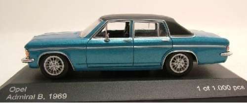 Opel Admiral B 1969 blue 1/43 WhiteBox NEW+boxed  #4008 instant wheels