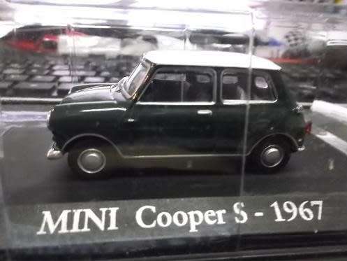 Mini Cooper S 1967 green/white roof 1/43 IXO NEWinBlister  #4033 instant wheels
