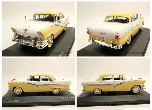 Ford Fairlane 1956 yellow+white 1/43 WhiteBox NEW+boxed  #4038 instant wheels