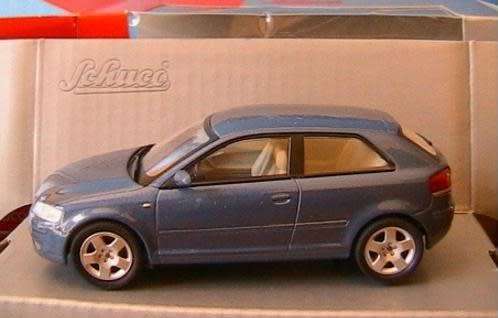 Audi A3 Sportback 2012 blue-grey-met 1/43 Schuco NEW+boxed  #4039 instant wheels