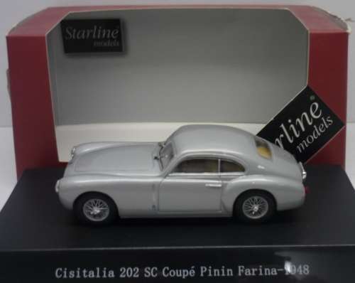 Cisitalia 202 SC Coupe Pininfarina 1948 silver 1/43 Starline NEW  #4046 instant wheels