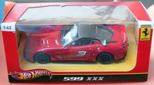 Ferrari 599XX red 2012 1/43 Mattel NEW+boxed  #4055 instant wheels