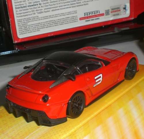 Ferrari 599XX red 2012 1/43 Mattel NEW+boxed  #4055 instant wheels