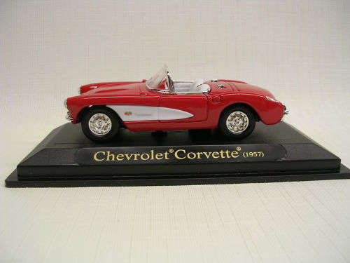 Chevrolet Corvette red+white 1957 1/43 RoadSignature NEW+boxed  #4061 instant wheels