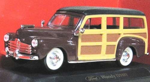 Ford Woody 1948 red+wood 1/43 RoadSignature NEW+boxed  #4062 instant wheels