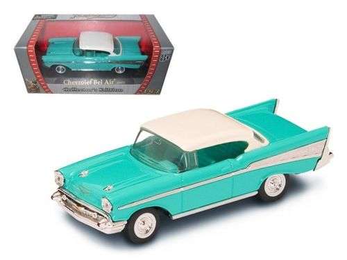 Chevrolet Bel Air 1957 green+white 1/43 RoadSignature NEW+boxed  #4064 instant wheels
