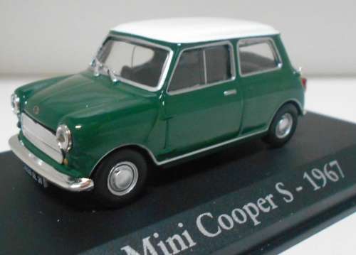 Mini Cooper S 1967 green+white roof 1/43 IXO NEWinBlister #4090 instant wheels