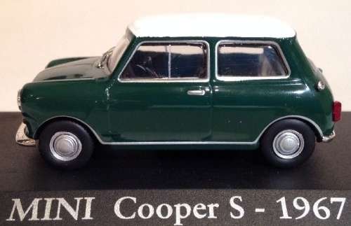 Mini Cooper S 1967 green+white roof 1/43 IXO NEWinBlister #4090 instant wheels