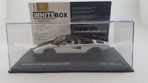 Lamborghini Countach Evoluzione 1987 silver 1/43 Whitebox NEW+boxed #4346 instant wheels