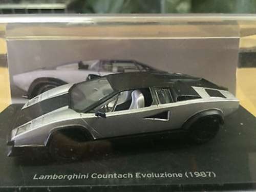 Lamborghini Countach Evoluzione 1987 silver 1/43 Whitebox NEW+boxed #4346 instant wheels