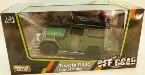 Toyota Land Cruiser FJ40 1976 matte-green 1/24 MotorMax NEW+boxed  #2159 instant wheels