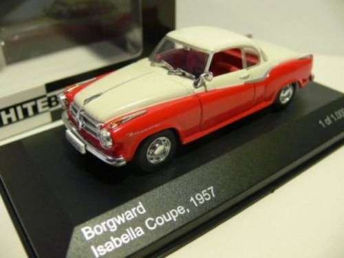 Borgward Isabella Sports Car Coupe 1957 1/43 Whitebox NEW+boxed  #4355 instant wheels