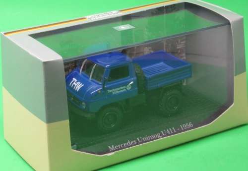 Mercedes-Banz Unimog U411 1956 blu 1/43 IXO NEW+boxed  #4360 instant wheels