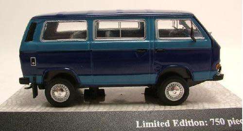 Volkswagen T3b Syncro Bus 2003 2-tone-blue 1/43 PremiumClassiXXs NEW+boxed  #4866 instant wheels