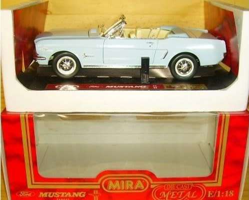 Ford Mustang 1965 powder blue 1/18 MIRA NEW+boxed  #8990 instant wheels