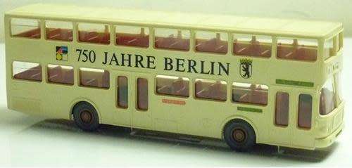 Doubledecker Bus (set of 3) 750 years BERLIN 1/87 Wiking NEW  #9201 instant wheels