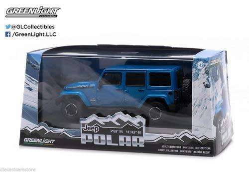 Jeep Wrangler Unltd LWB 4-door Polar 2014 1/43 Greenlight NEW  #4647 instant wheels