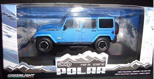 Jeep Wrangler Unltd LWB 4-door Polar 2014 1/43 Greenlight NEW  #4647 instant wheels