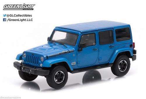 Jeep Wrangler Unltd LWB 4-door Polar 2014 1/43 Greenlight NEW  #4647 instant wheels