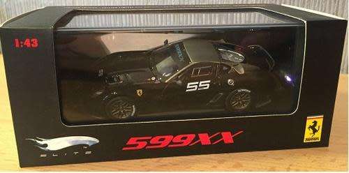 Ferrari 599XX 2009 black 1/43 HotWheels-ELITE NEW+boxed  #4857 instant wheels