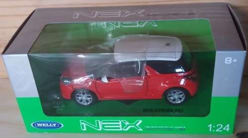 Citroen DS3 2010 red 1/24 Welly NEW+boxed  #2103 instant wheels