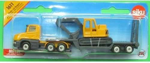 Scania Lowbed truck w Excavator 1/87 SIKU Super NEWinBlister  #9309 instant wheels