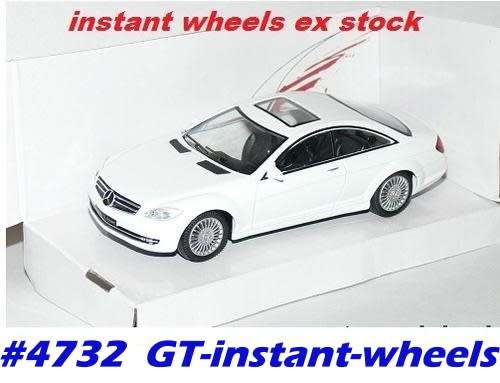 Mercedes-Benz CL Coupe white 1/43 Mondo Motors NEW #4732 instant wheels