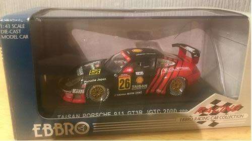 Porsche 911 GT3R JGTC Taisan Racing 1/43 Ebbro NEW+boxed  #4855 instant wheels