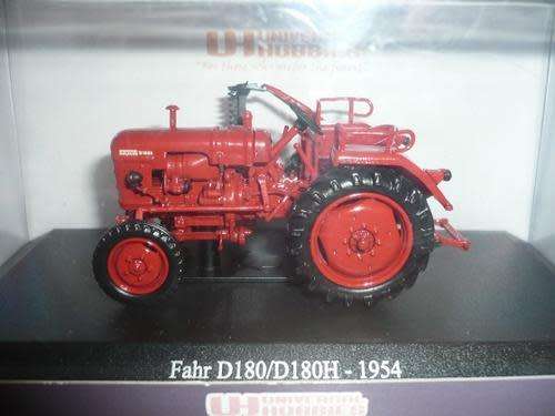 Fahr Tractor D180H 1954 red 1/43 UH NEW+boxed  #4820 instant wheels