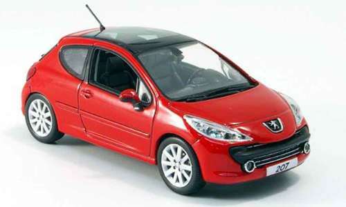 Peugeot 207 red 1/43 NewRay NEW+boxed #4733 instant wheels