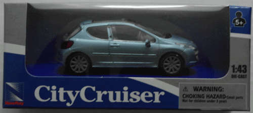 Peugoet 207 lt.blue-met 2007 1/43 NewRay NEW+boxed  #4739 instant wheels