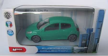 Renault Clio Rs green 1/43 MondoMotors NEW+boxed  #4757 instant wheels