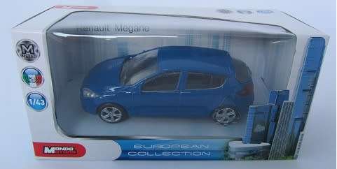 Renault Megane blue 1/43 Mondo Motors NEW+boxed  #4762 instant wheels