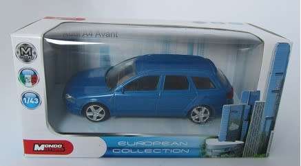 Audi A4 Avant blue 1/43 Mondo Motors NEW+boxed #4751 instant wheels
