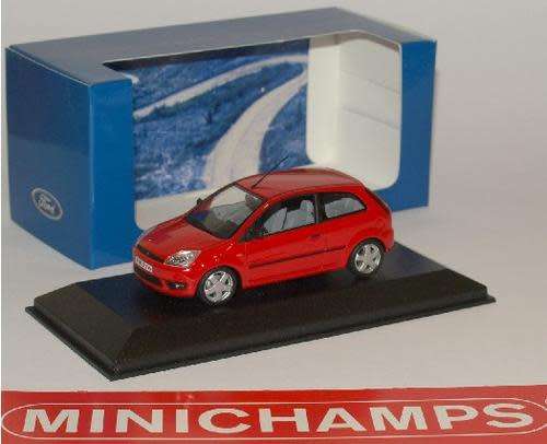 Ford Fiesta Mk.6 3-door `01 red 1/43 Minichamps NEW+boxed  #4966 instant wheels