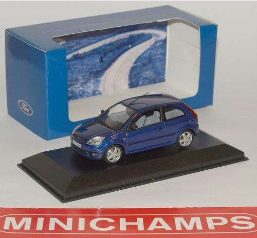 Ford Fiesta Mk.6 3-door `01 blue 1/43 Minichamps NEW+boxed  #4967 instant wheels