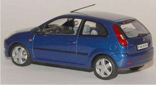 Ford Fiesta Mk.6 3-door `01 blue 1/43 Minichamps NEW+boxed  #4967 instant wheels