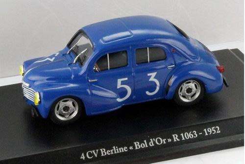 Renault 4CV Berline 1953 4-4 rallye 1/43 IXO NEW+boxed  #4811 instant wheels