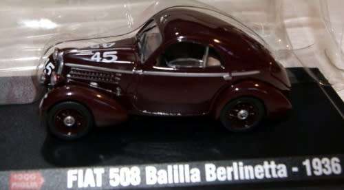 Fiat 508 Balilla Berlinetta 1936 #45 M.Miglia 1/43 IXO NEW   #4889 instant wheels