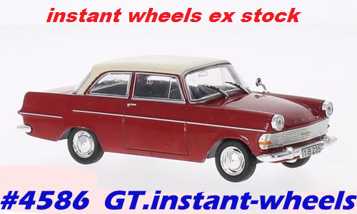 Opel Rekord P2 1960 red+white 1/43 IXO NEW Blister  #4586 instant wheels