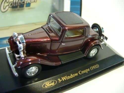 Ford 3-Window Coupe 1932 maroon-met 1/43 NEW+boxed  #4829 instant wheels